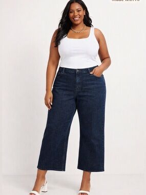 Venezia Wide Leg Ankle Jeans 22 Boho Chic Y2K Revival